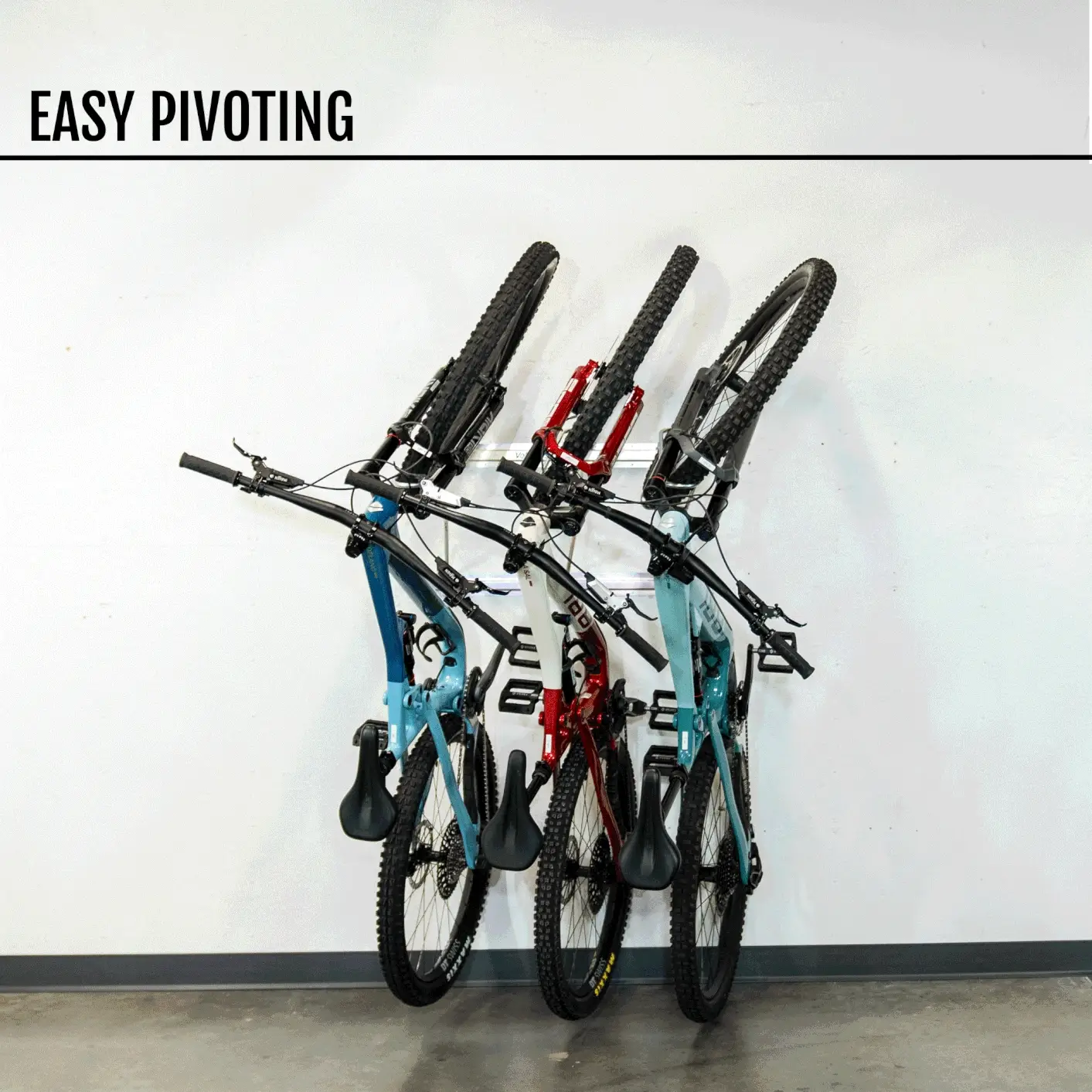Tilt & Pivot Garage Bike Rack - Image 3